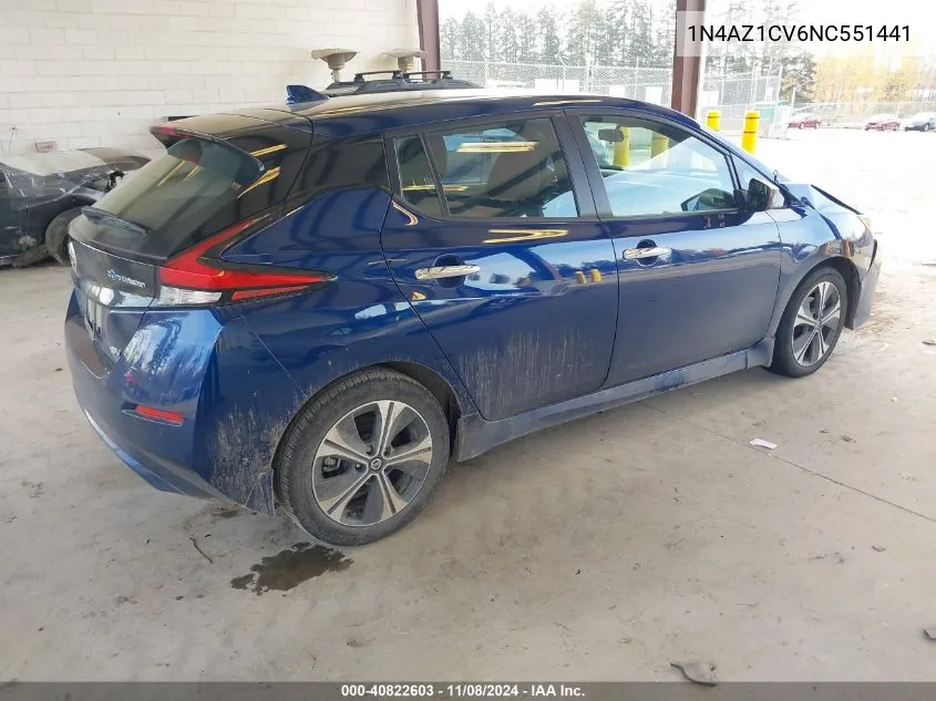 2022 Nissan Leaf Sv 40 Kwh VIN: 1N4AZ1CV6NC551441 Lot: 40822603