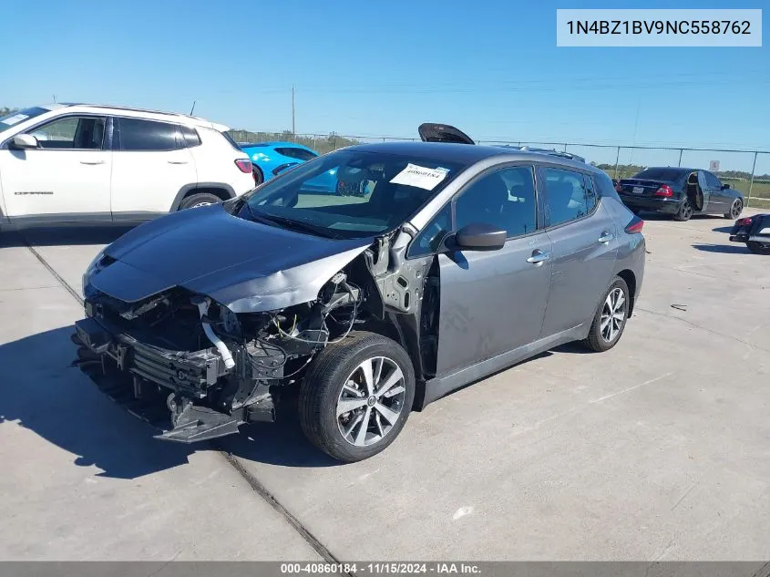 2022 Nissan Leaf S Plus 62 Kwh VIN: 1N4BZ1BV9NC558762 Lot: 40860184