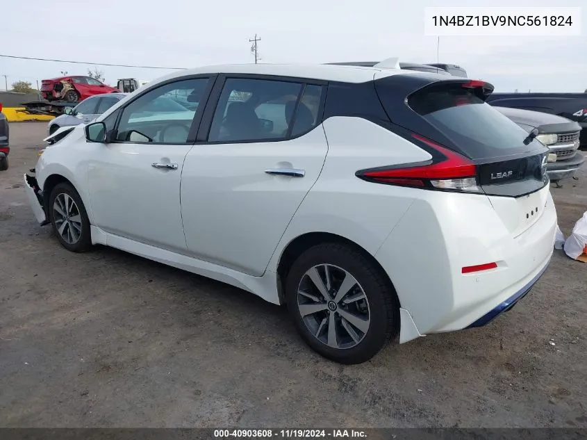 2022 Nissan Leaf S Plus 62 Kwh VIN: 1N4BZ1BV9NC561824 Lot: 40903608