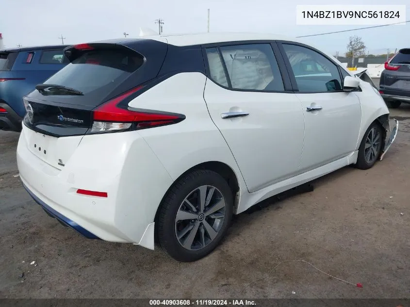 2022 Nissan Leaf S Plus 62 Kwh VIN: 1N4BZ1BV9NC561824 Lot: 40903608