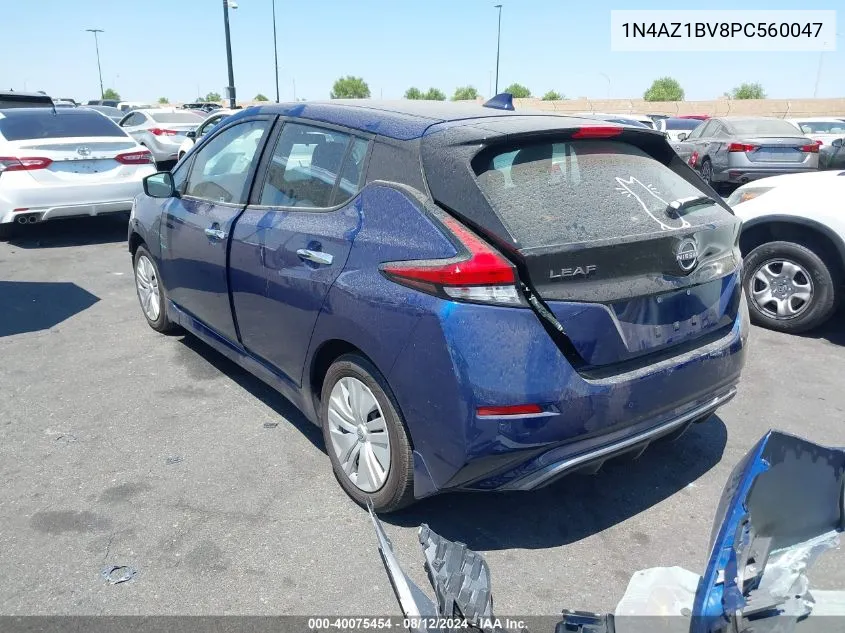 2023 Nissan Leaf S 40 Kwh VIN: 1N4AZ1BV8PC560047 Lot: 40075454