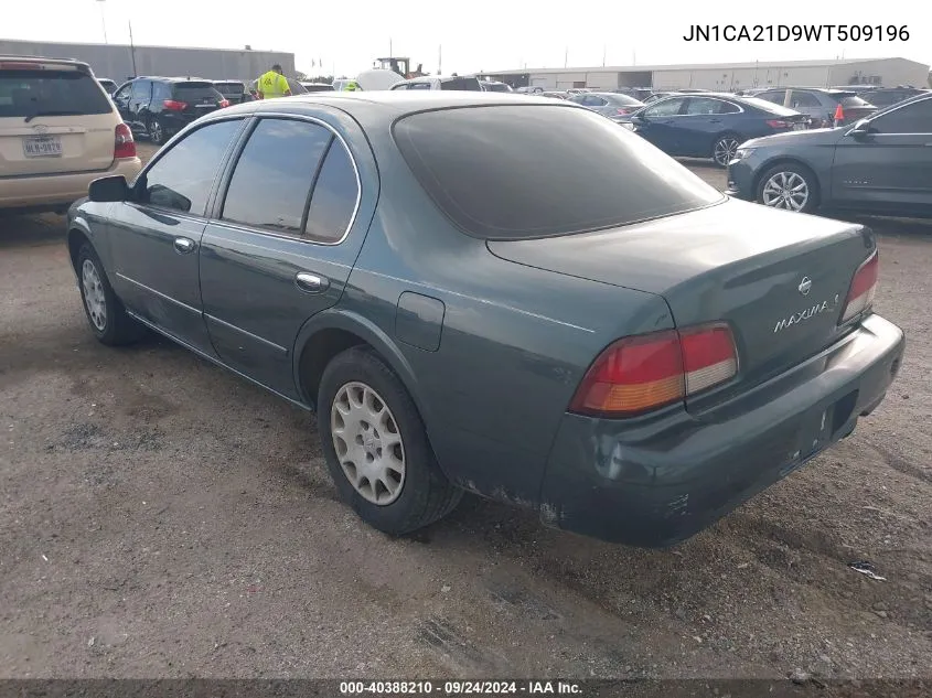 1998 Nissan Maxima Gle/Gxe/Se VIN: JN1CA21D9WT509196 Lot: 40388210