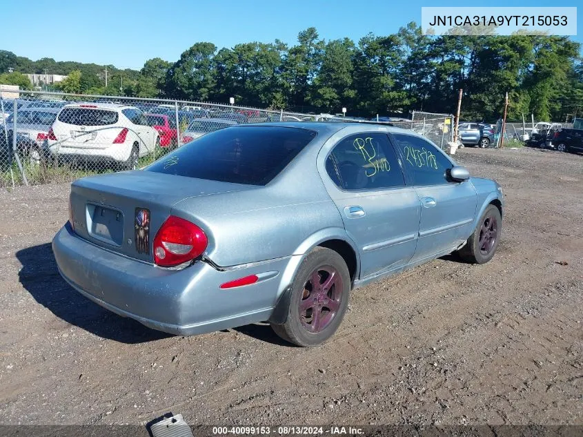 2000 Nissan Maxima Gle/Gxe/Se VIN: JN1CA31A9YT215053 Lot: 40099153