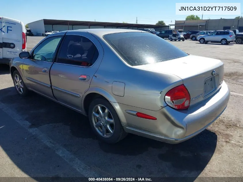 2000 Nissan Maxima Gle/Gxe/Se VIN: JN1CA31D2YT717509 Lot: 40438054