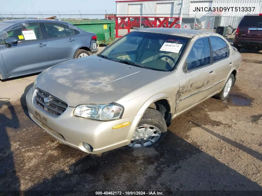 JN1CA31D9YT513337 2000 Nissan Maxima Gle/Gxe/Se