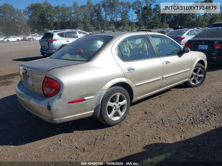 2000 Nissan Maxima Gle/Gxe/Se VIN: JN1CA31DXYT734879 Lot: 40490756