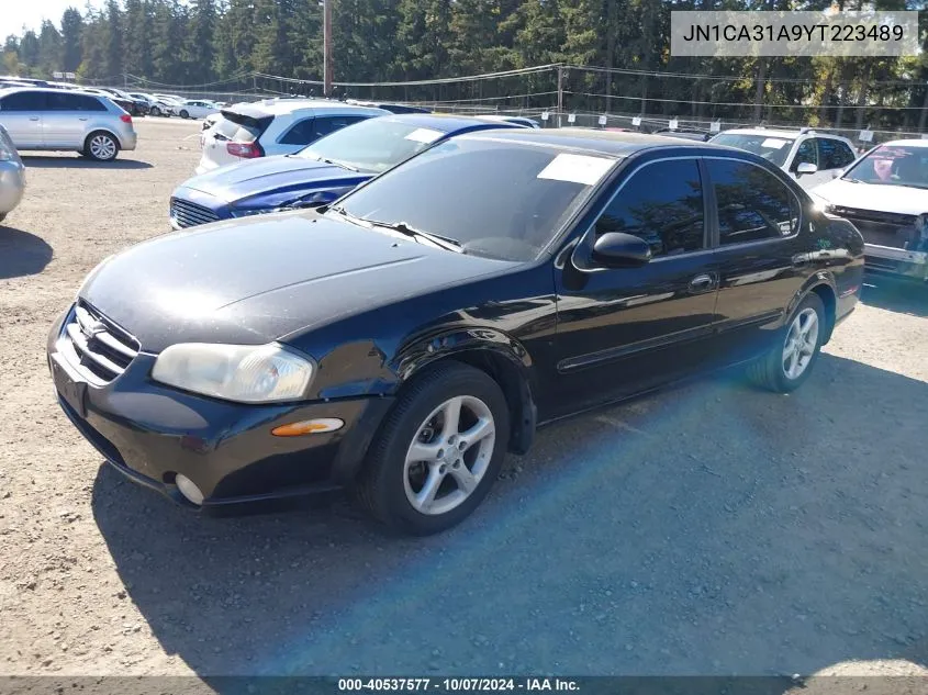 2000 Nissan Maxima Gle/Gxe/Se VIN: JN1CA31A9YT223489 Lot: 40537577