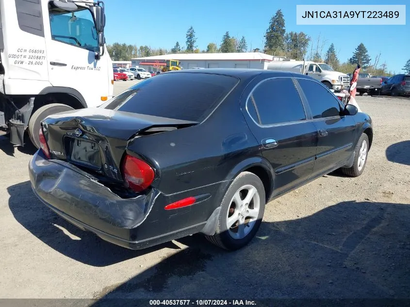 2000 Nissan Maxima Gle/Gxe/Se VIN: JN1CA31A9YT223489 Lot: 40537577