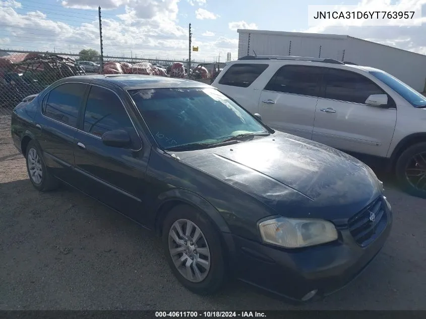 2000 Nissan Maxima Gle/Gxe/Se VIN: JN1CA31D6YT763957 Lot: 40611700