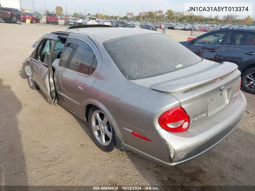 2000 Nissan Maxima Gle/Gxe/Se VIN: JN1CA31A5YT013374 Lot: 40656928