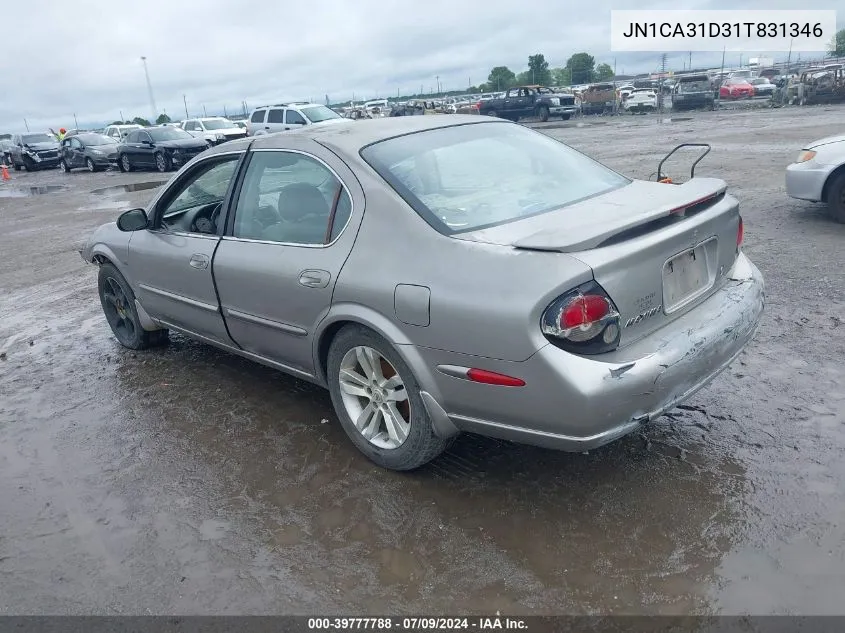 2001 Nissan Maxima Se VIN: JN1CA31D31T831346 Lot: 39777788