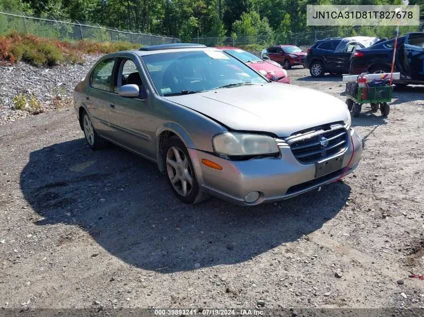 2001 Nissan Maxima Se VIN: JN1CA31D81T827678 Lot: 39893241