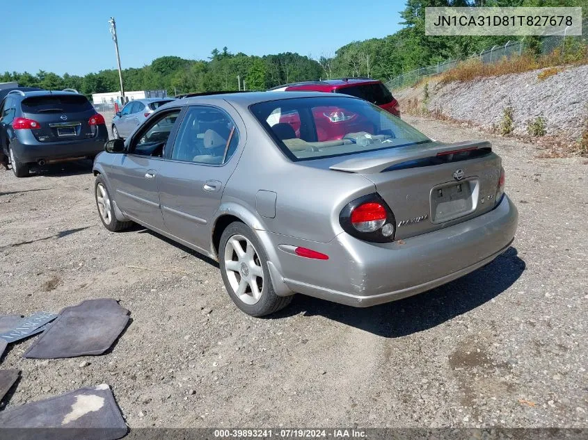 2001 Nissan Maxima Se VIN: JN1CA31D81T827678 Lot: 39893241