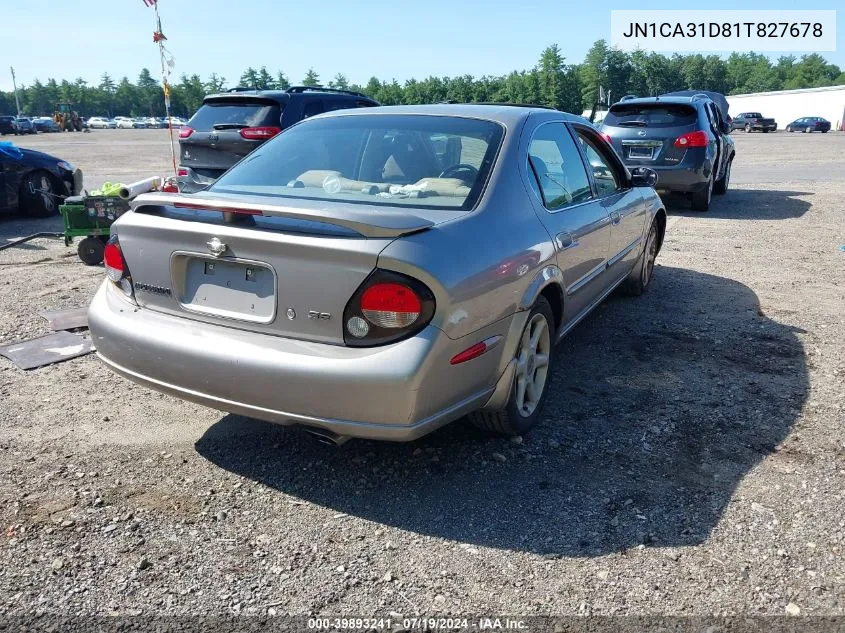 2001 Nissan Maxima Se VIN: JN1CA31D81T827678 Lot: 39893241