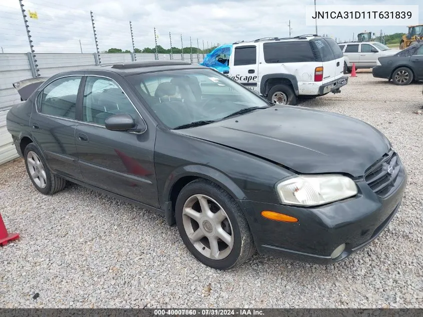 2001 Nissan Maxima Se VIN: JN1CA31D11T631839 Lot: 40007860