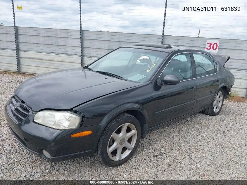 2001 Nissan Maxima Se VIN: JN1CA31D11T631839 Lot: 40007860