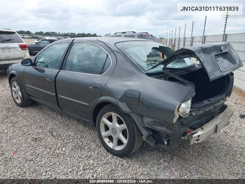 2001 Nissan Maxima Se VIN: JN1CA31D11T631839 Lot: 40007860