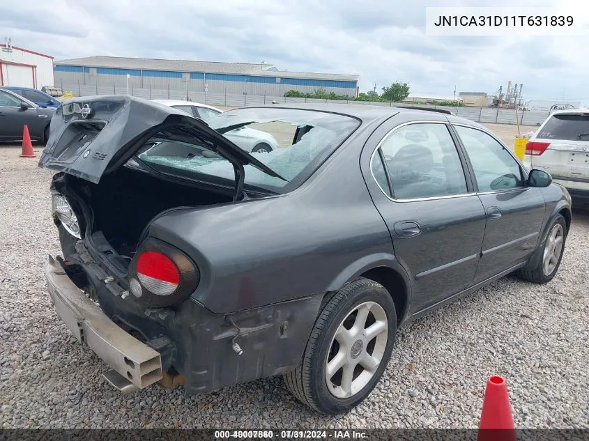 2001 Nissan Maxima Se VIN: JN1CA31D11T631839 Lot: 40007860