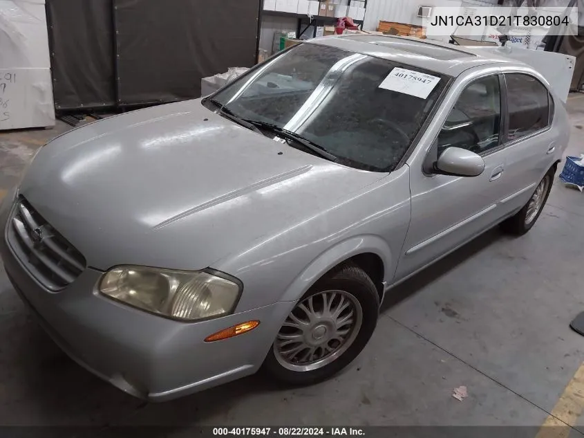 2001 Nissan Maxima Se VIN: JN1CA31D21T830804 Lot: 40175947