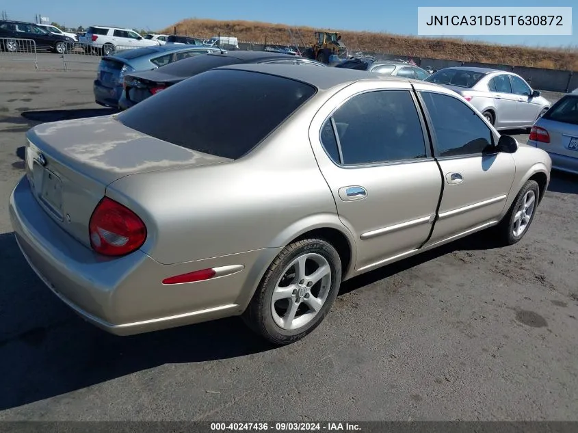 2001 Nissan Maxima Gxe VIN: JN1CA31D51T630872 Lot: 40247436