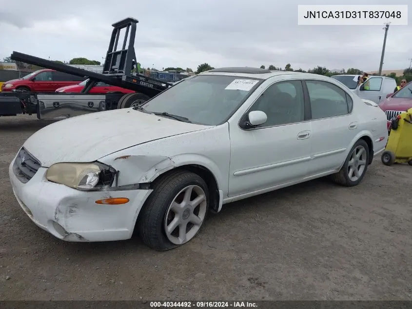 2001 Nissan Maxima Se VIN: JN1CA31D31T837048 Lot: 40344492