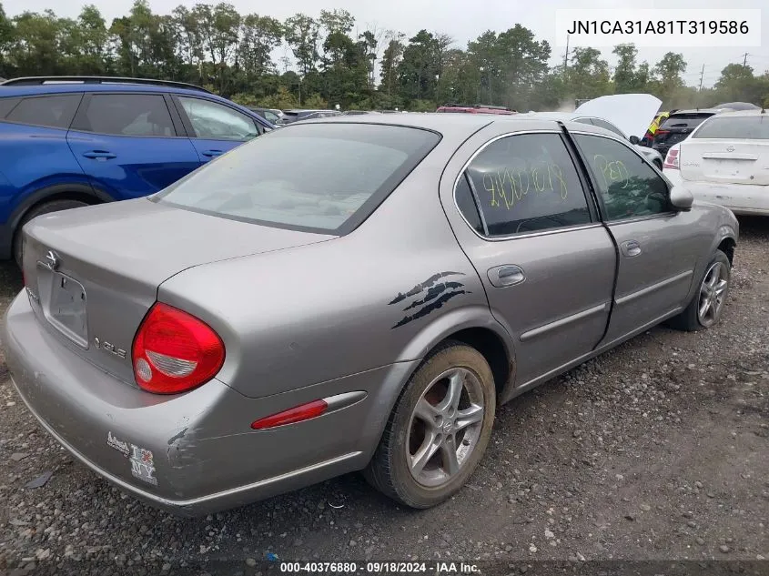 2001 Nissan Maxima Gle VIN: JN1CA31A81T319586 Lot: 40376880