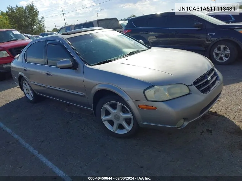 2001 Nissan Maxima Se VIN: JN1CA31A51T113481 Lot: 40450644