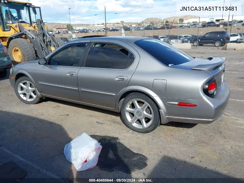 2001 Nissan Maxima Se VIN: JN1CA31A51T113481 Lot: 40450644