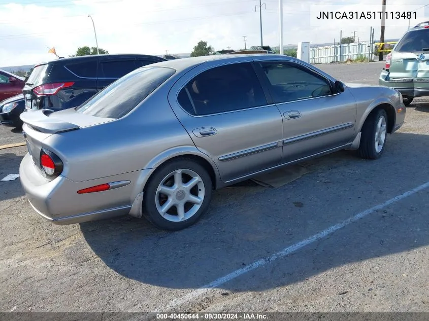 2001 Nissan Maxima Se VIN: JN1CA31A51T113481 Lot: 40450644