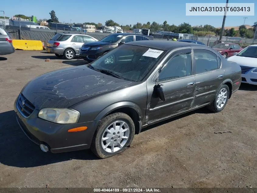 2001 Nissan Maxima Gxe VIN: JN1CA31D31T603413 Lot: 40464189