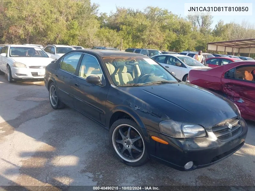 2001 Nissan Maxima Se VIN: JN1CA31D81T810850 Lot: 40490215