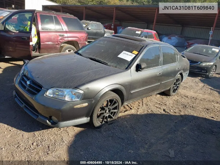 2001 Nissan Maxima Se VIN: JN1CA31D81T609840 Lot: 40606495