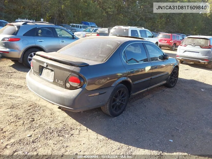 2001 Nissan Maxima Se VIN: JN1CA31D81T609840 Lot: 40606495