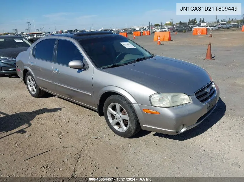 2001 Nissan Maxima Gle VIN: JN1CA31D21T809449 Lot: 40654457