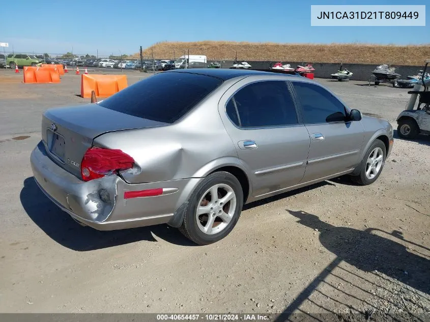 2001 Nissan Maxima Gle VIN: JN1CA31D21T809449 Lot: 40654457