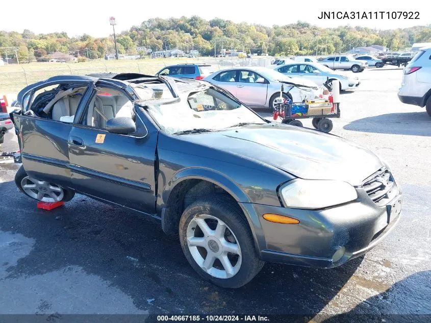 2001 Nissan Maxima Se VIN: JN1CA31A11T107922 Lot: 40667185