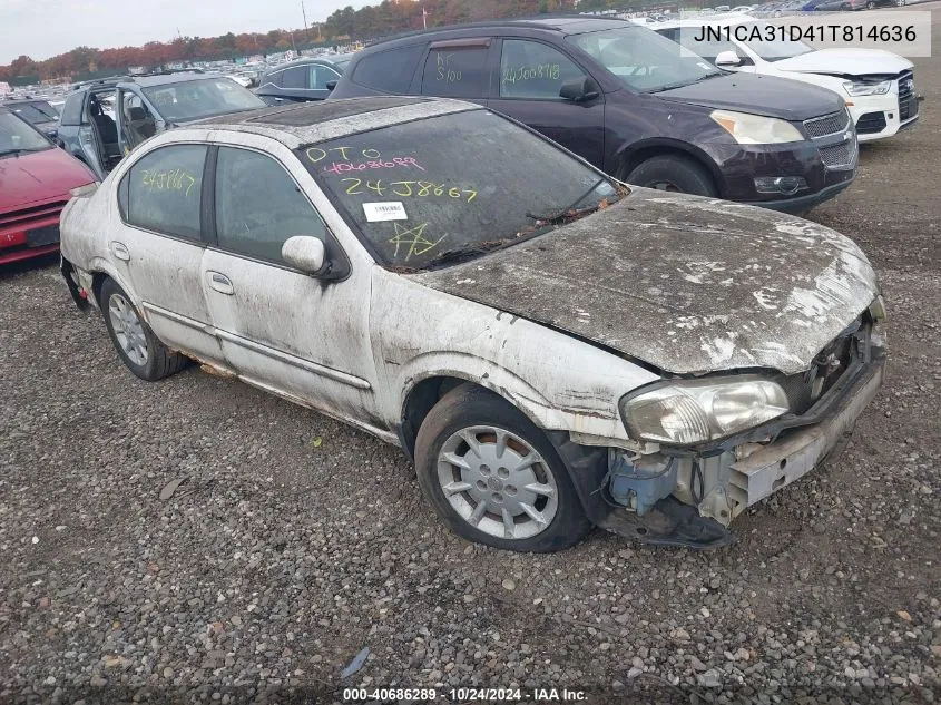 2001 Nissan Maxima Gxe VIN: JN1CA31D41T814636 Lot: 40686289