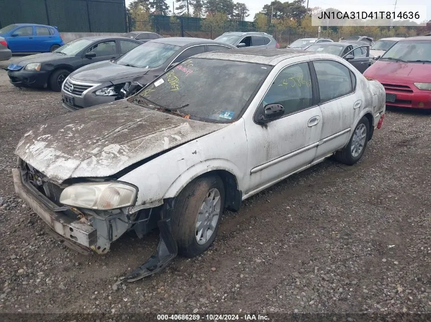 2001 Nissan Maxima Gxe VIN: JN1CA31D41T814636 Lot: 40686289