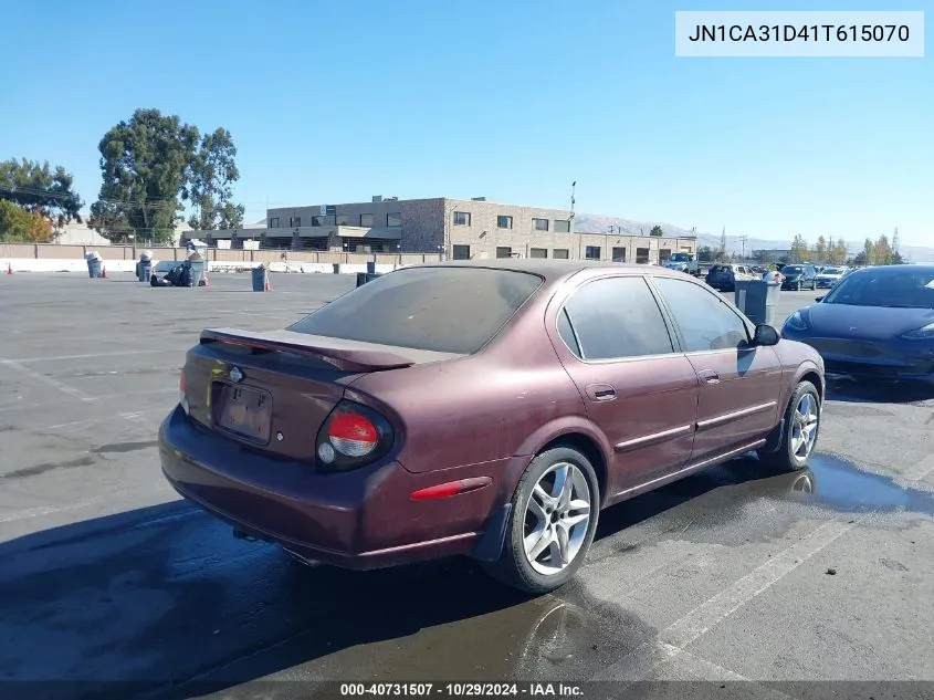 2001 Nissan Maxima Se VIN: JN1CA31D41T615070 Lot: 40731507