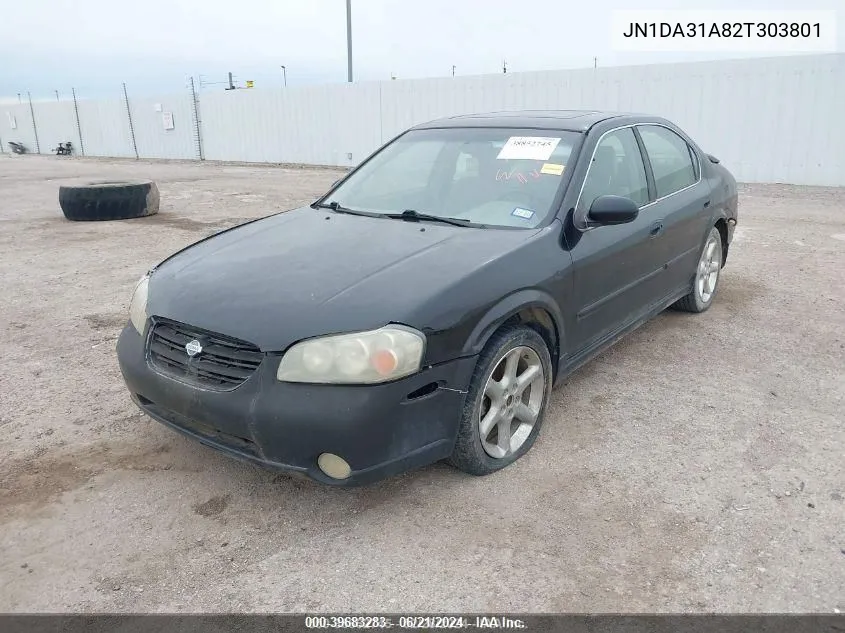 2002 Nissan Maxima Se VIN: JN1DA31A82T303801 Lot: 39683283