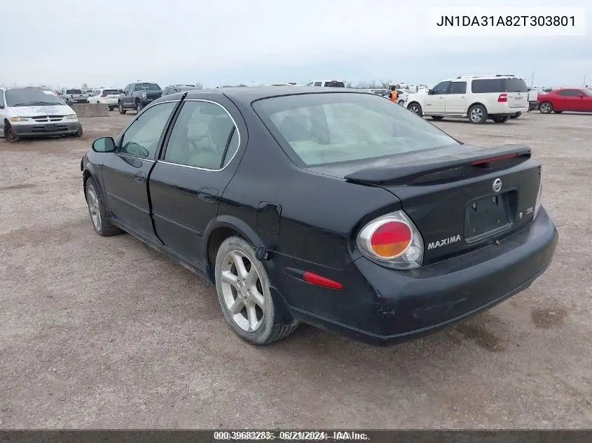 2002 Nissan Maxima Se VIN: JN1DA31A82T303801 Lot: 39683283