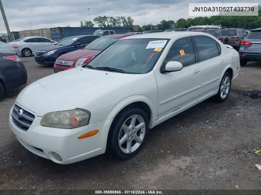 2002 Nissan Maxima Se VIN: JN1DA31D52T433738 Lot: 39896965