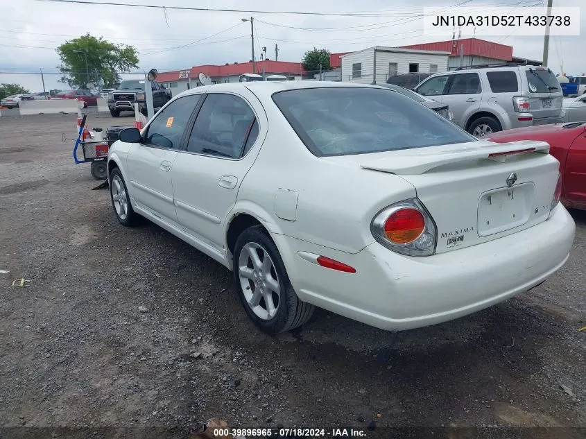 2002 Nissan Maxima Se VIN: JN1DA31D52T433738 Lot: 39896965