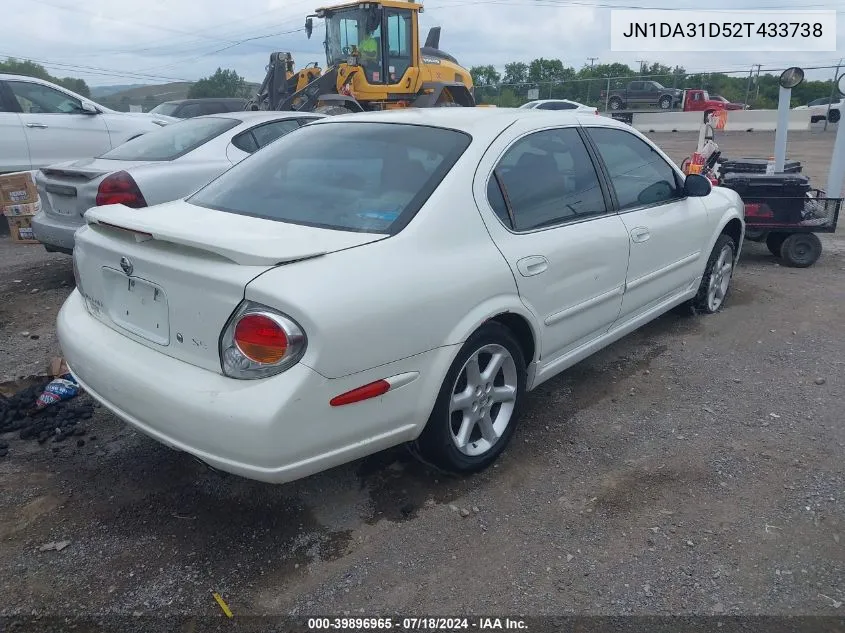 2002 Nissan Maxima Se VIN: JN1DA31D52T433738 Lot: 39896965