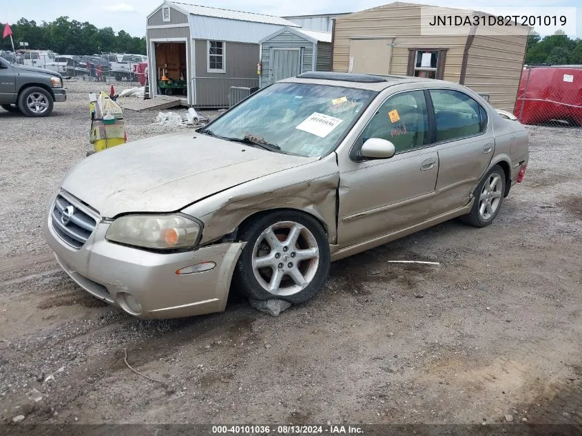 2002 Nissan Maxima Se VIN: JN1DA31D82T201019 Lot: 40101036