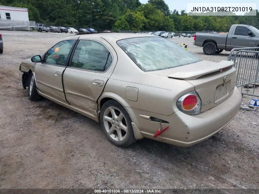 2002 Nissan Maxima Se VIN: JN1DA31D82T201019 Lot: 40101036