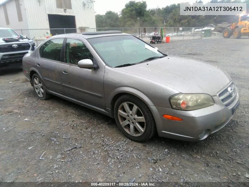 2002 Nissan Maxima Gle VIN: JN1DA31A12T306412 Lot: 40209317