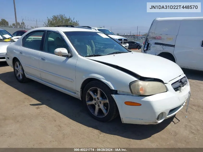 2002 Nissan Maxima Se VIN: JN1DA31D22T448570 Lot: 40221774