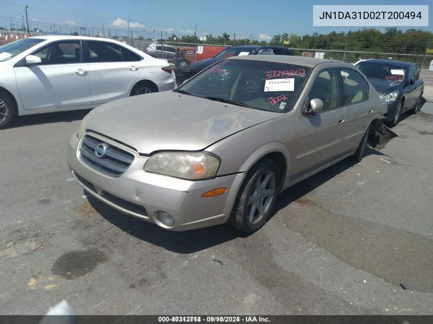 JN1DA31D02T200494 2002 Nissan Maxima Se