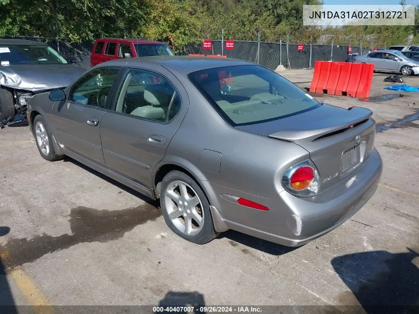 2002 Nissan Maxima Se VIN: JN1DA31A02T312721 Lot: 40407007